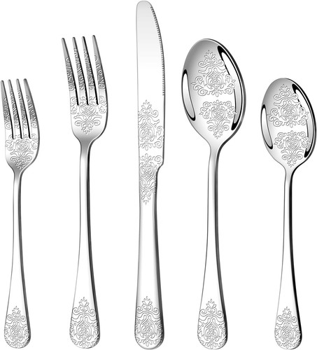 Pcs silver silverware - 20,