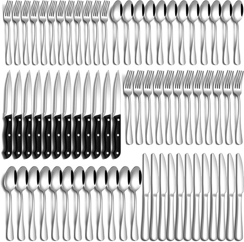 Pcs silverware set with - silverware,