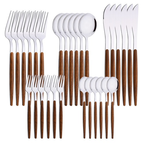 Stainless steel silverware set - steel,